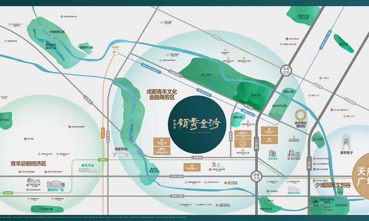 中绿园领秀金沙交通图