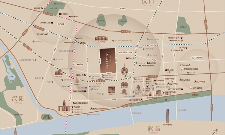 中国电建地产·汉口公馆交通图