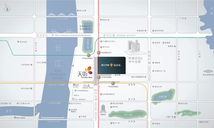 滨江天街 铂金岛交通图