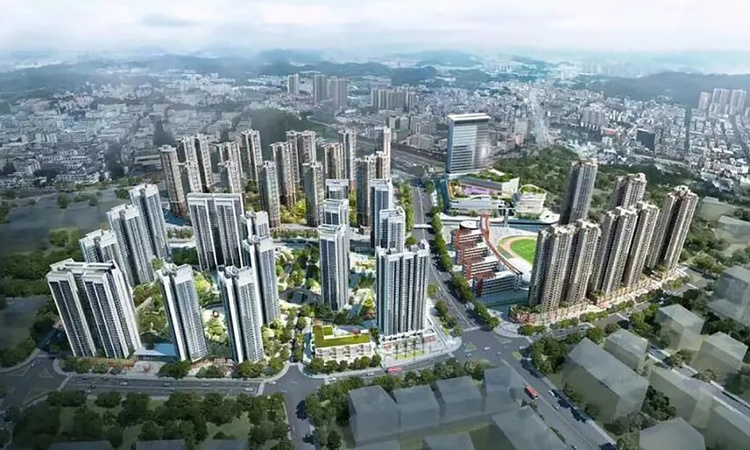 岗宏融湖盛景效果图