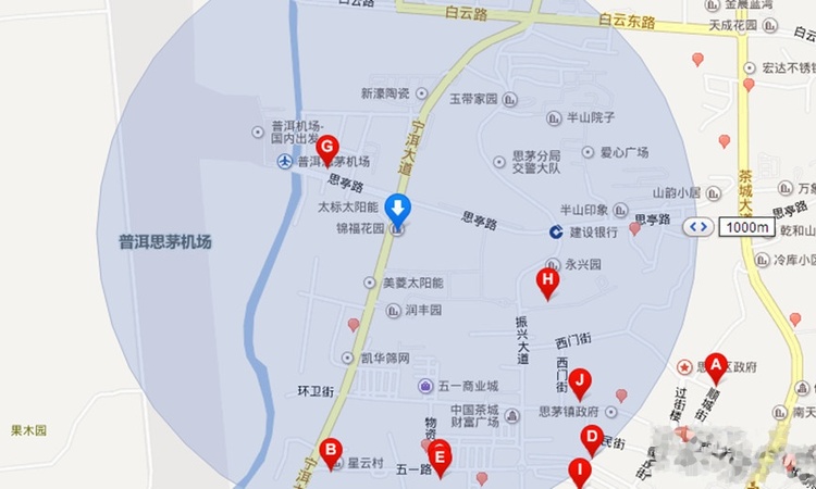 锦福花园交通图