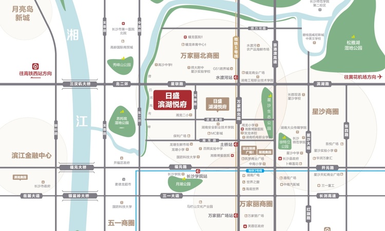 日盛滨湖悦府交通图