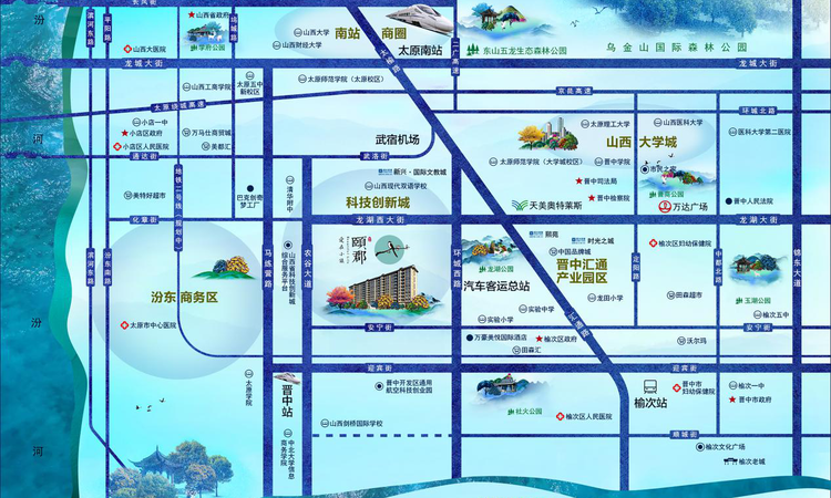 辰兴颐郡交通图