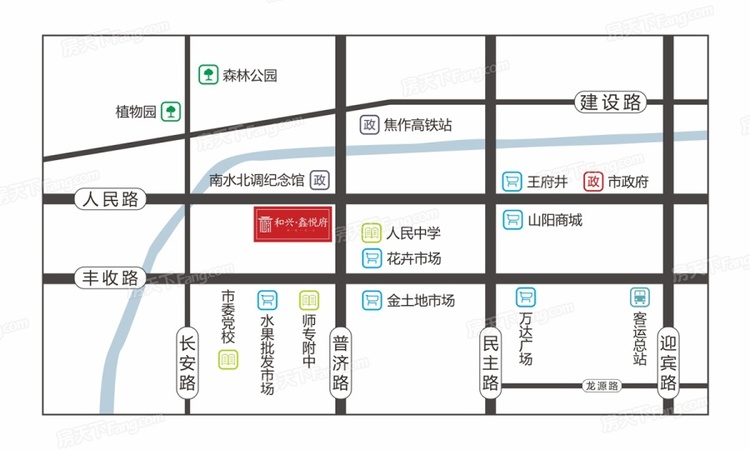 和兴·鑫悦府交通图