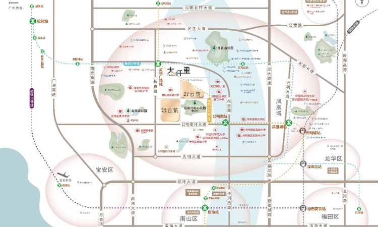 深业云筑2期交通图