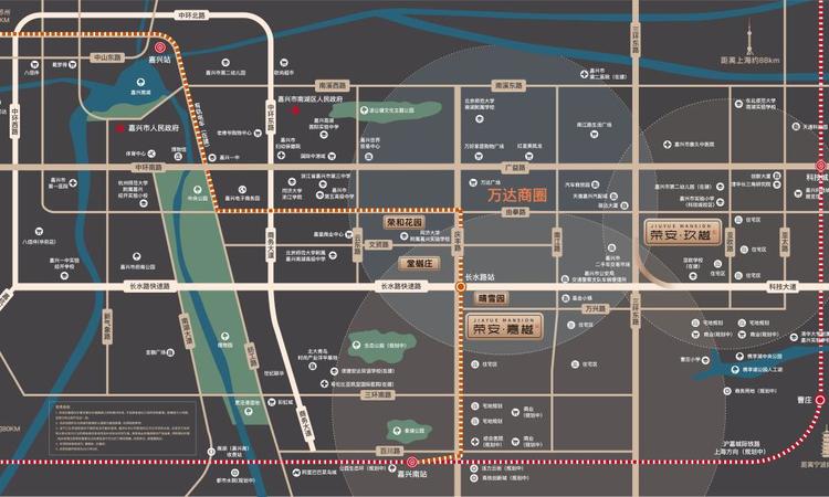 荣安玖樾庄交通图