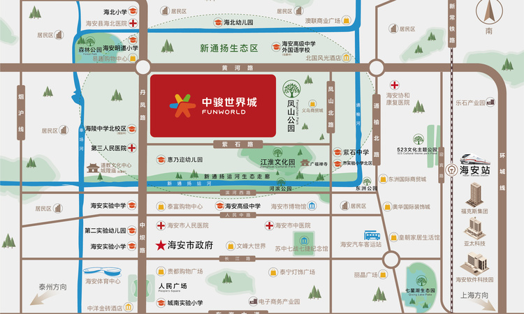 海安中骏·世界城交通图