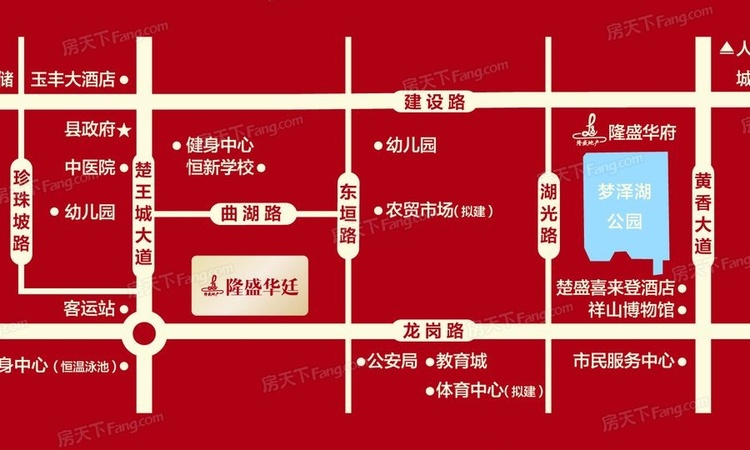 隆盛华廷交通图