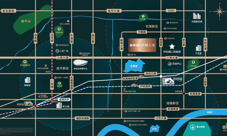 新希望锦麟天樾交通图