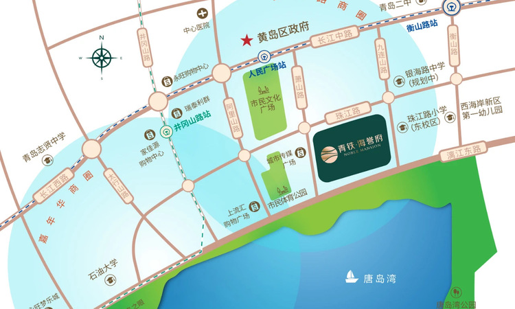青铁海誉府交通图