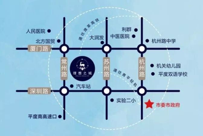 理想之城慧通蘭园交通图