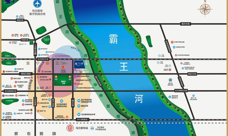 乌兰察布富力湾交通图