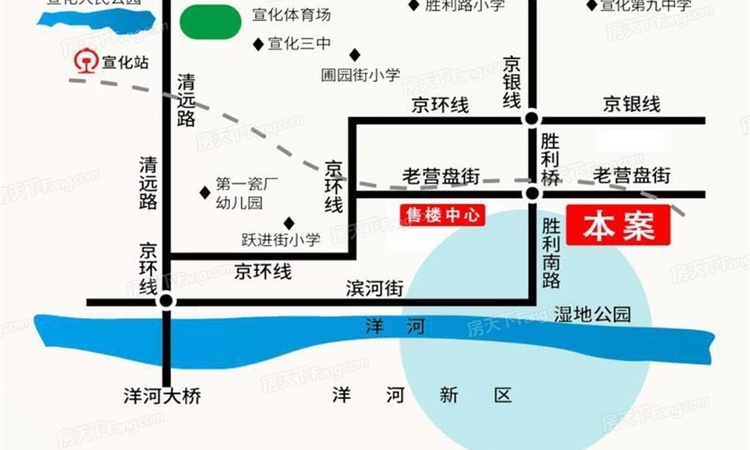 宣化珑玥小区交通图