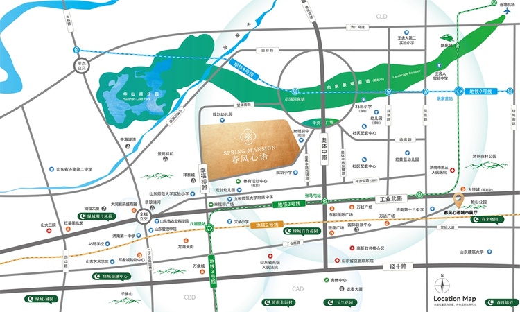 绿城春风心语交通图