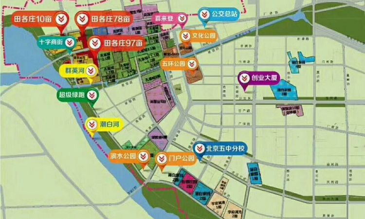 潮白河孔雀城雅瑞园交通图