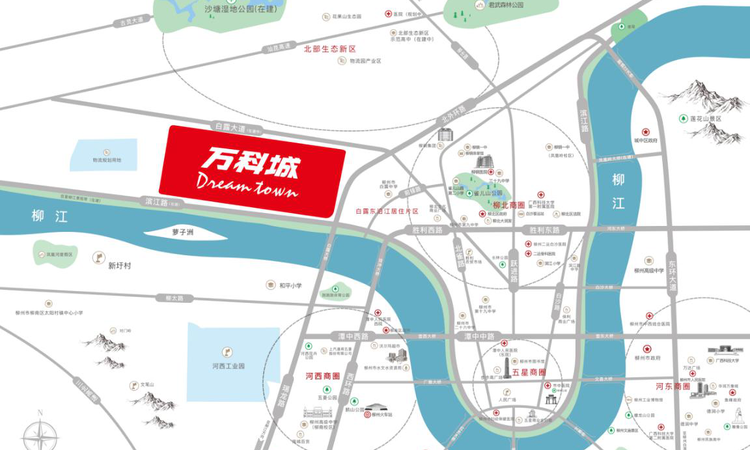 柳州万科城交通图