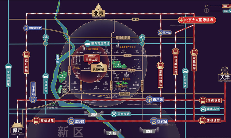 凤凰华府交通图