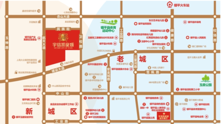 镇平宇信凯旋城交通图