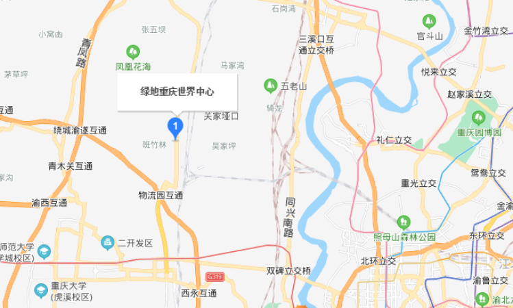绿地重庆世界中心交通图