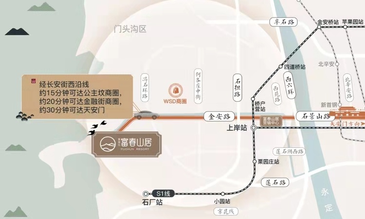 雅居乐富春山居周边配套图