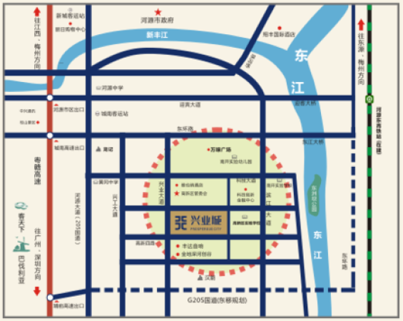 天才兴业城交通图