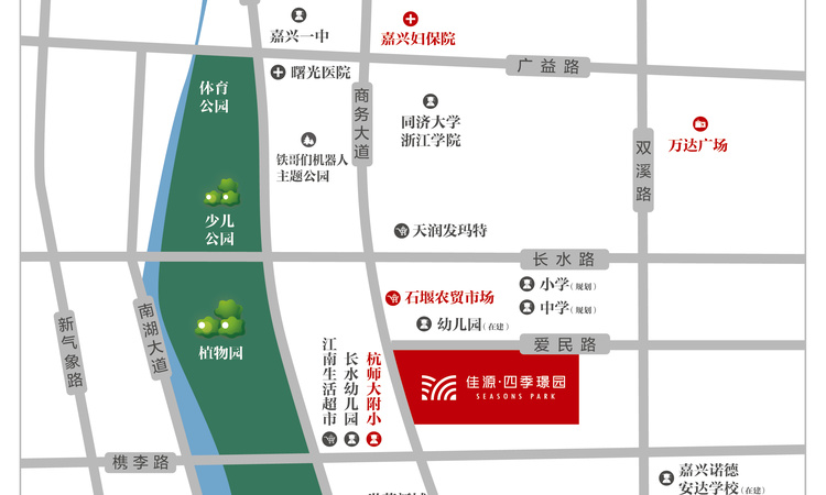 佳源四季璟园交通图
