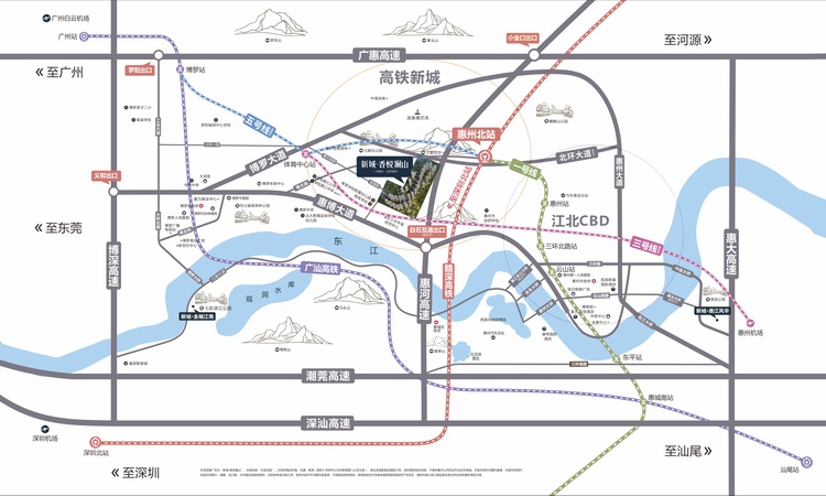新城·香悦澜山交通图