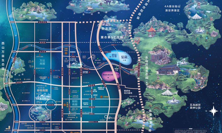 碧桂园城市花园交通图