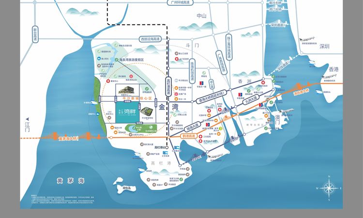 华发汇华湾畔交通图