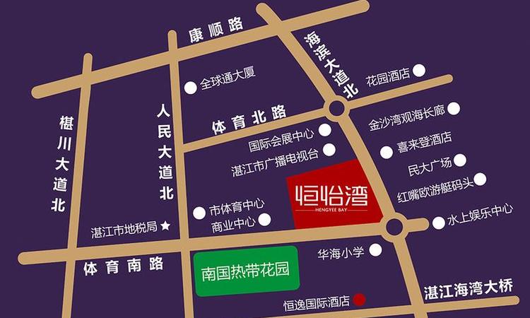 恒怡湾交通图