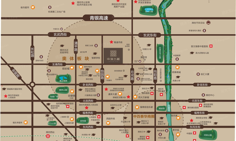 中海九樾交通图