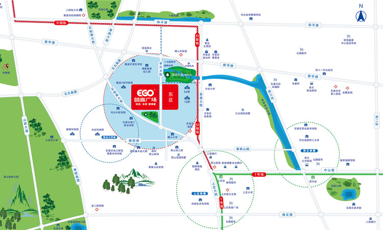 颐高广场交通图