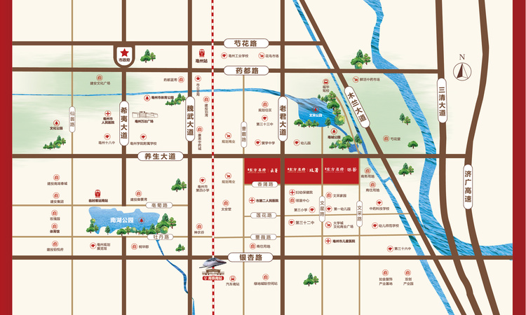 建投东方名府·源著交通图