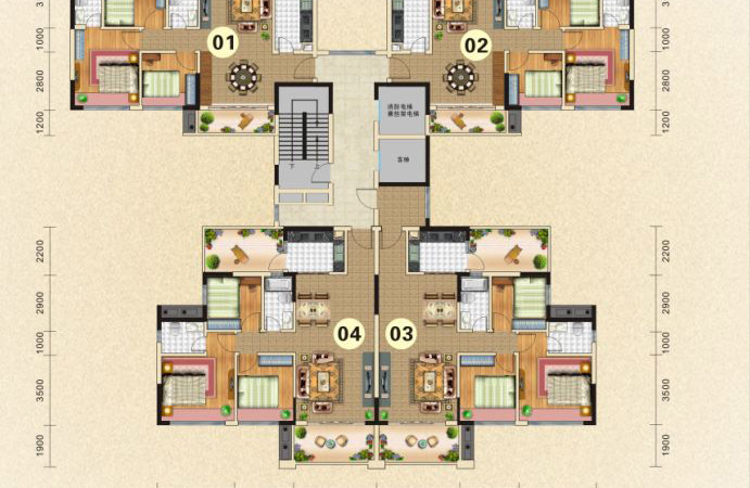 逸峰华府楼层平面图