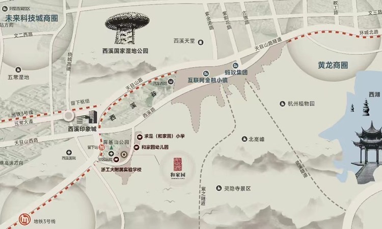 和家园玺园·长流交通图