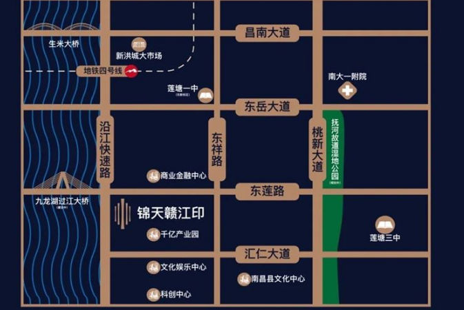 锦天赣江印交通图