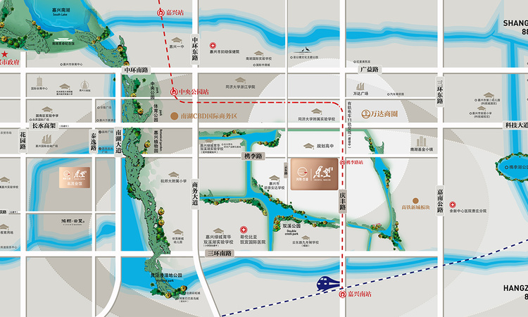 鸿翔百盛东望金邸交通图