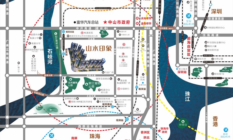 鸿基·山水印象交通图