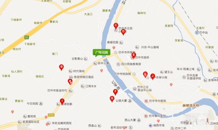 广电花园交通图