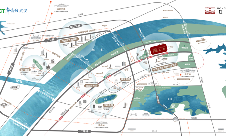 华侨城红坊|云岸交通图