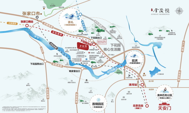 京北·金茂悦交通图