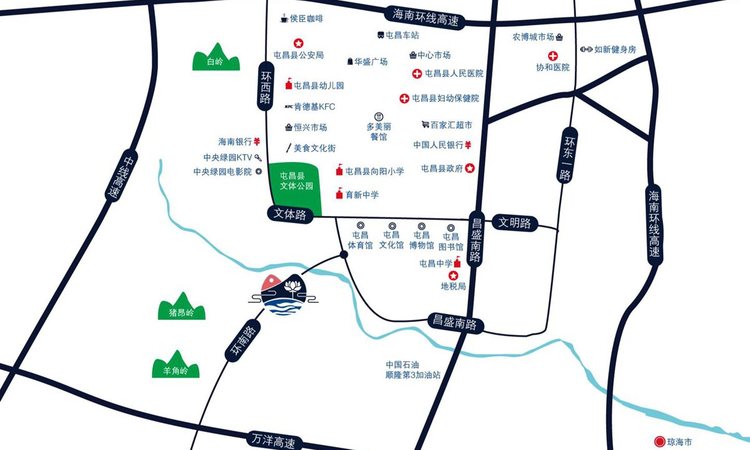 汇丰桃园交通图
