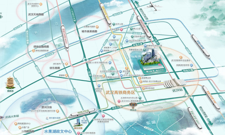 楚天都市春水行云交通图