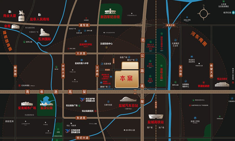 悦达交投玖玺台交通图