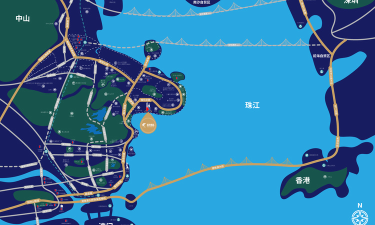 蓝湾智岛（二期）交通图
