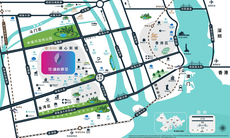 招商华发湖心明荟交通图