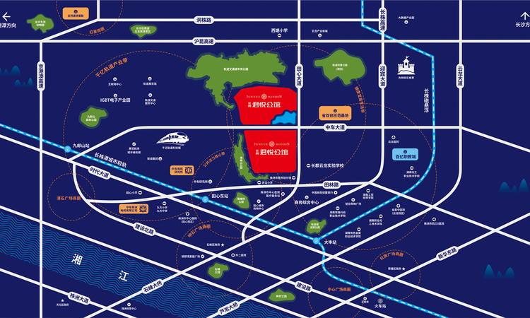 长房君悦公馆交通图