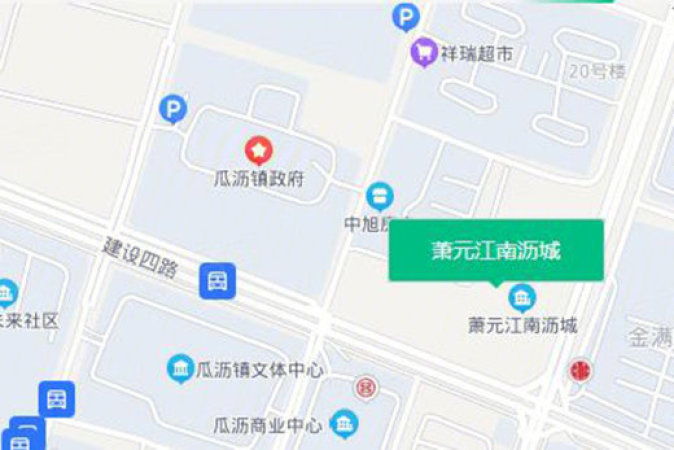萧元江南沥城·西区交通图