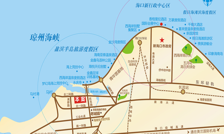 椰海温泉嘉苑交通图