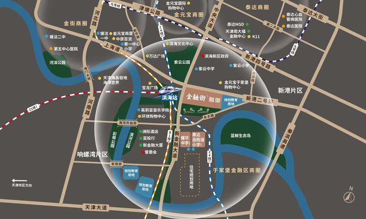 金融街滨海融御交通图